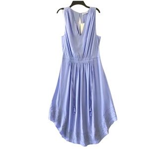 NWT Ramy Brook embroidered Hayley dress blue size S